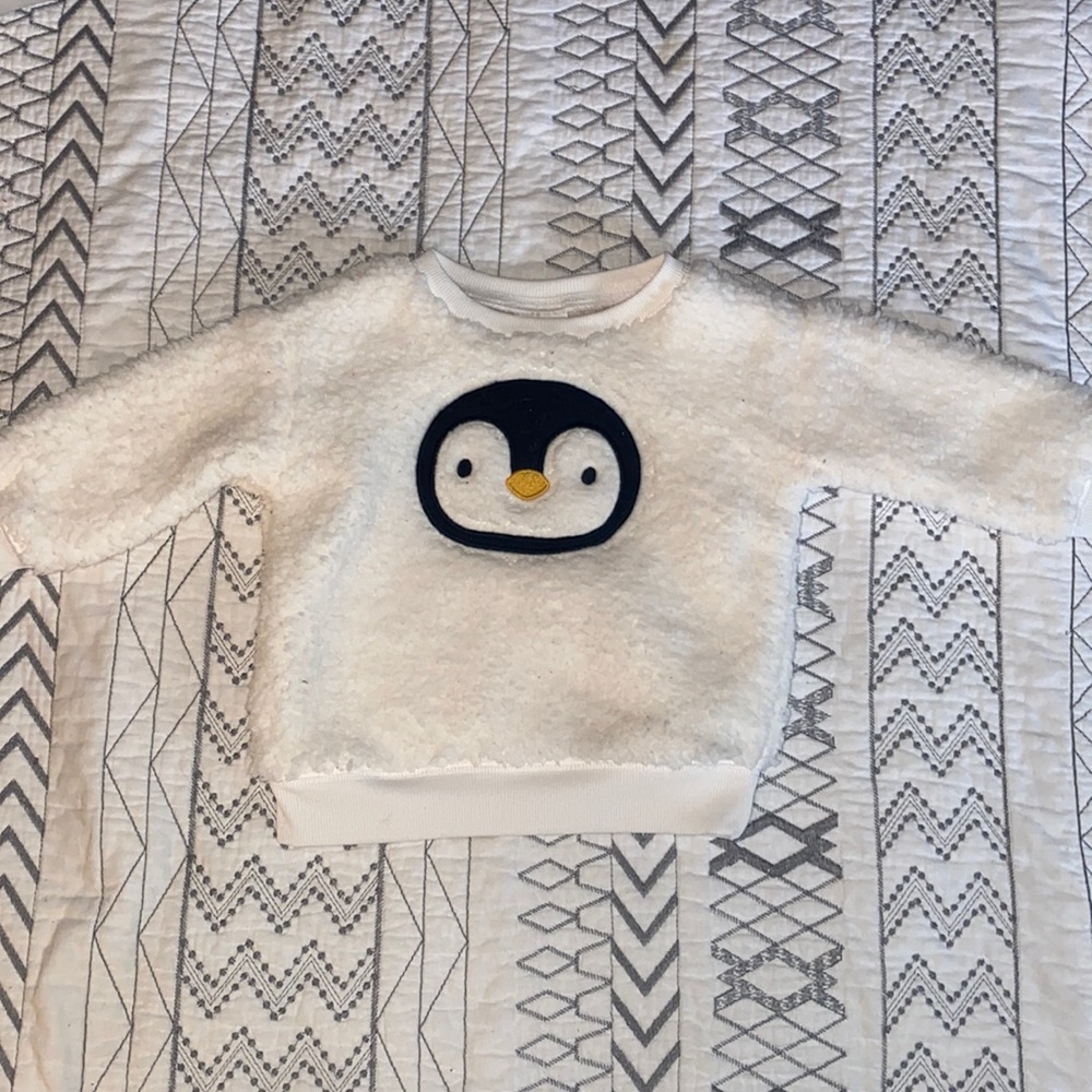 ✨2/$15 Jumping Beans Penguin Fleece Sweater‎ | 9M